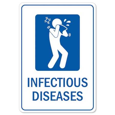 Signmission OSHA Notice, 12" Height, Peel And Stick Wall Graphic, 18" x 12", Infectious Diseases OS-NS-RD-1218-25573